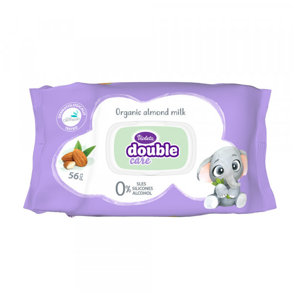 VIOLETA VLACNE MARAMICE ZA BEBE ORGANIC ALMOND MILK 