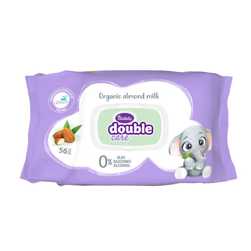 VIOLETA VLACNE MARAMICE ZA BEBE ORGANIC ALMOND MILK