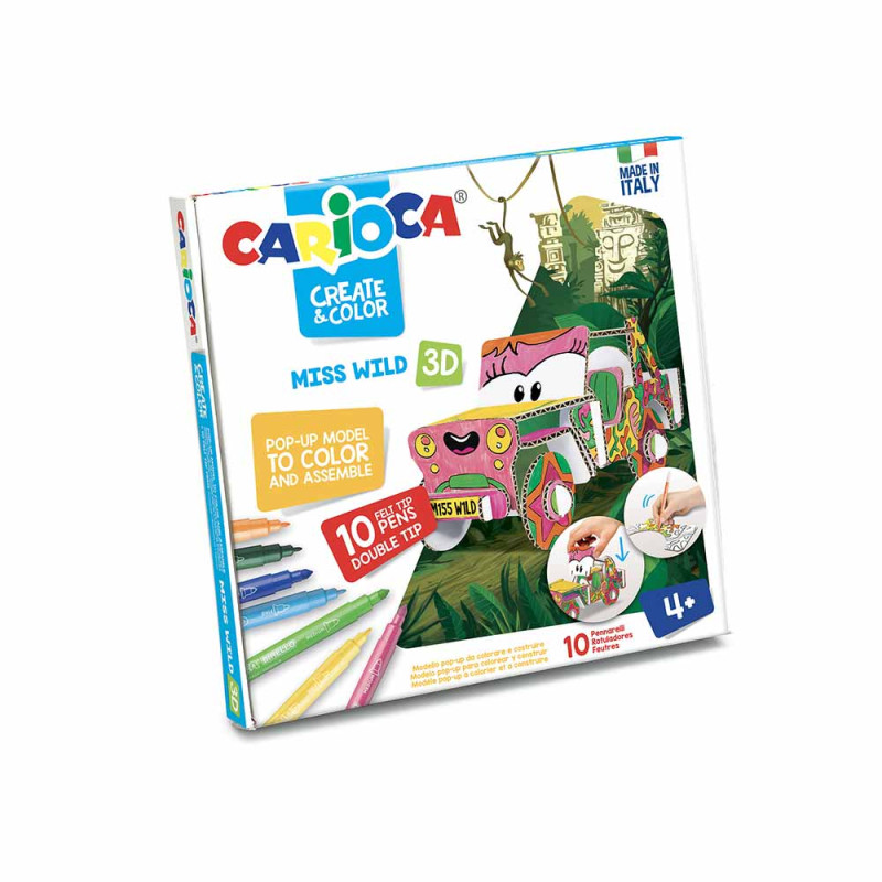 CARIOCA FLOMASTER SET CREATE COLOR 3D MS. WILD 