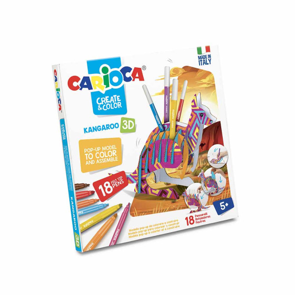 CARIOCA FLOMASTER SET CREATE COLOR 3D KANGARO 