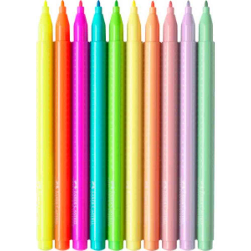 FABER CASTELL FLOMASTER SKOLSKI GRIP NEON 1/5 PASTEL 1/5 155312