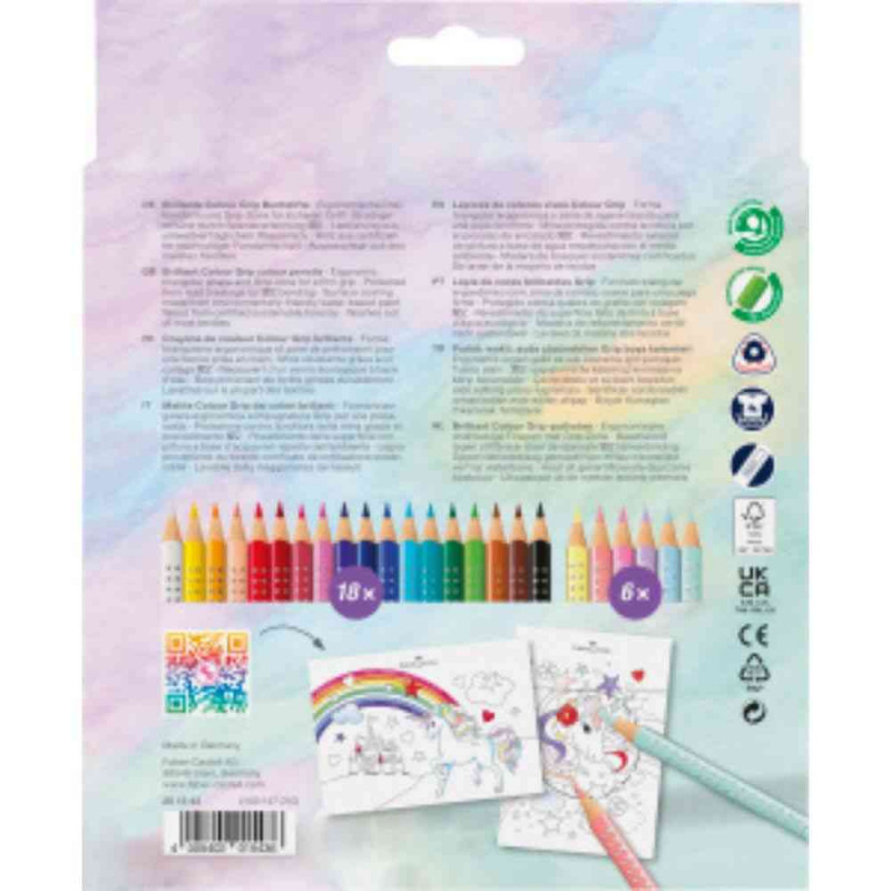 FABER CASTELL DRVENE BOJICE 1/18+6 PASTELNIH