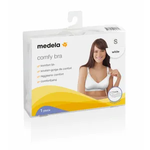 MEDELA COMFY BRA - GRUDNJAK ZA DOJENJE SA ULOSCIMA VELICINA S BELI