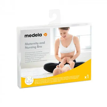 MEDELA MATERNITY AND NURSING BRA - GRUDNJAK ZA DOJENJE VELICINA M BELI 