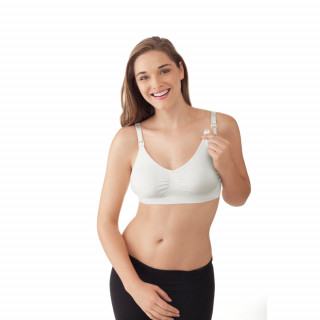 MEDELA MATERNITY AND NURSING BRA - GRUDNJAK ZA DOJENJE VELICINA L BELI 