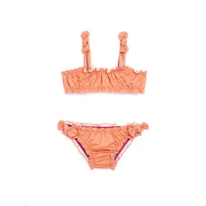 ORIGINAL MARINES KUPACI KOSTIM DVODELNI PEACH FLUO