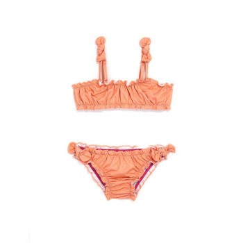 ORIGINAL MARINES KUPACI KOSTIM DVODELNI PEACH FLUO 