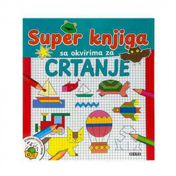 SUPER KNJIGA SA OKVIRIMA ZA CRTANJE 