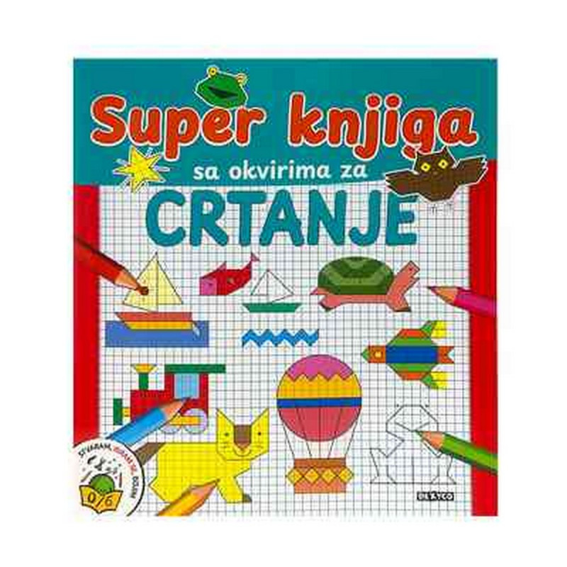 SUPER KNJIGA SA OKVIRIMA ZA CRTANJE 