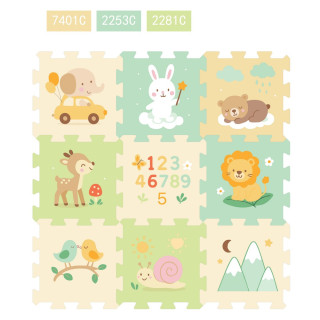 PODLOGA PUZZLE MAT ANIMALS &NUMBERS 