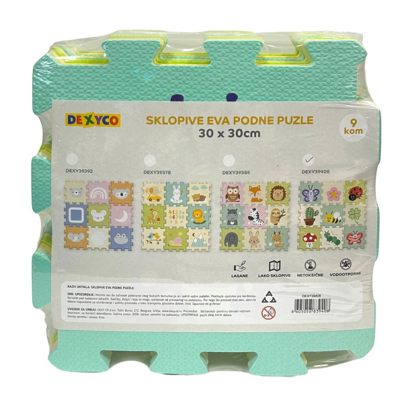 PODLOGA PUZZLE MAT FLOWERS &INSECTS 