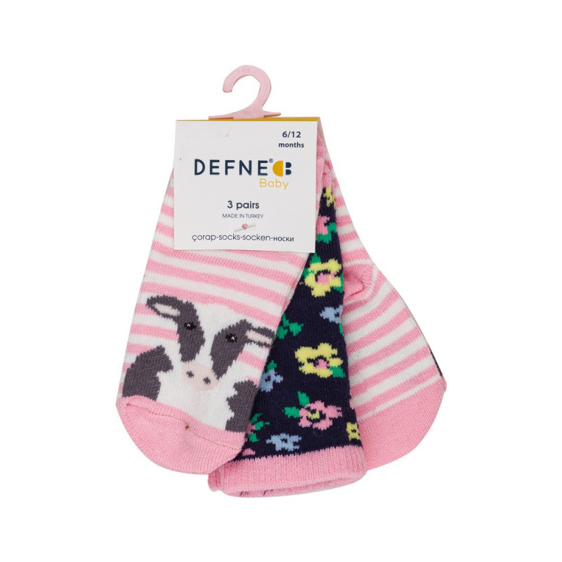 DEFNE CARAPE PINK COW 3 KOM