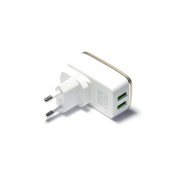 KUCNI PUNJAC LDNIO A2204 DUAL USB 2.4A   IPHONE LIGHTNING KABEL ZLATNI 