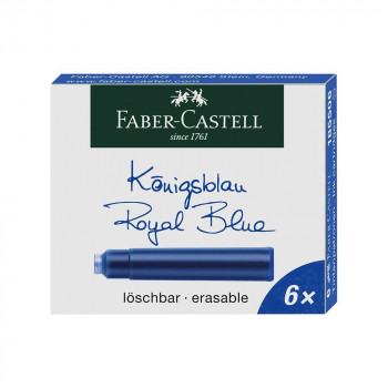 FABER CASTELL PATRONE ZA NALIV PERO 1/6 PLAVA 185506 