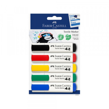 FABER CASTELL FLOMASTER ZA TEKSTIL BASIC COLOR 1/5 159520 