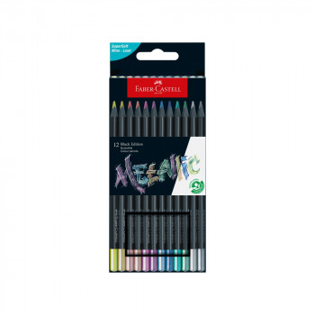 FABER CASTELL DRVENE BOJICE BLACK EDITION 1/12 METALIK 116415 
