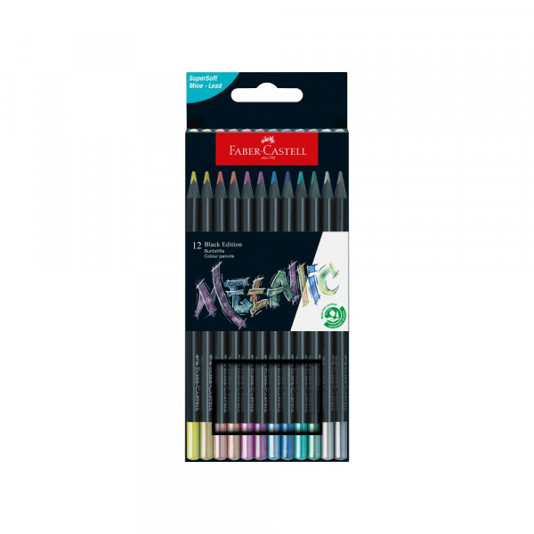 FABER CASTELL DRVENE BOJICE BLACK EDITION 1/12 METALIK 116415 