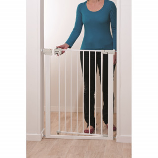 SAFETY 1ST ZASTITNA OGRADA EASY CLOSE EXTRA VISOKA METALNA BELA