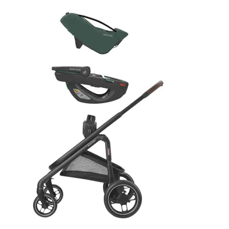MAXI COSI AUTO SEDISTE I-SIZE (40-75CM) CORAL 360 ESS GREEN-BLACK