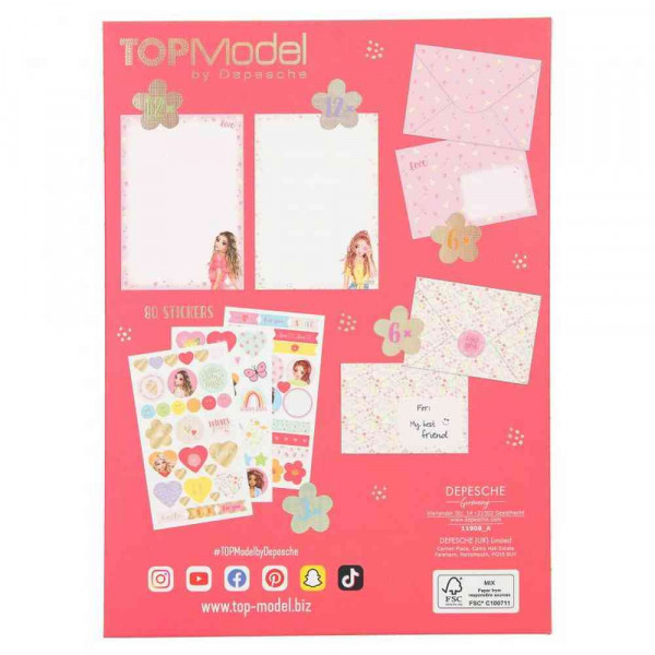 TOP MODEL SET LJUBAVNIH PISAMA SA STIKERIMA FLOWER BERRY