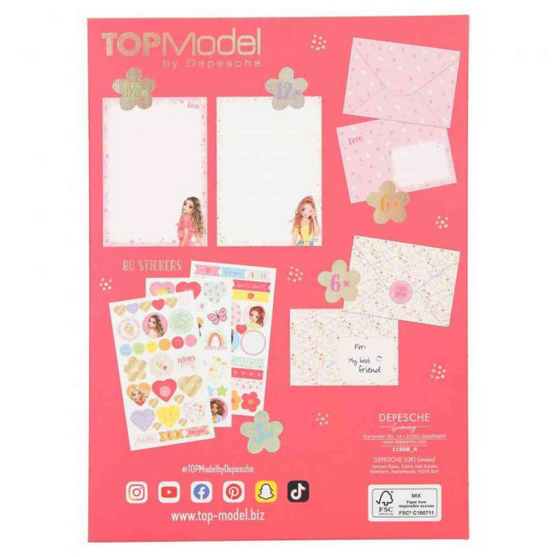 TOP MODEL SET LJUBAVNIH PISAMA SA STIKERIMA FLOWER BERRY