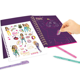 TOP MODEL KRATIVNA KNJIGA NEON DOODLE BOOK