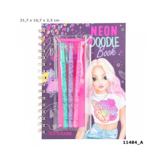 TOP MODEL KRATIVNA KNJIGA NEON DOODLE BOOK 