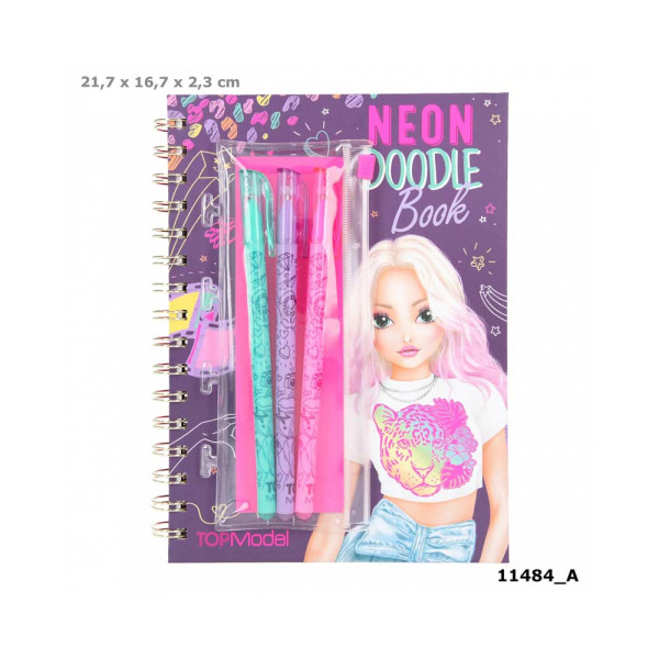 TOP MODEL KRATIVNA KNJIGA NEON DOODLE BOOK