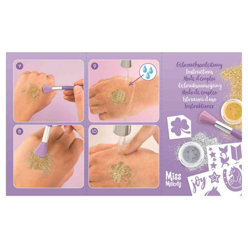 MISS MELODY GLITTER TATTO SET