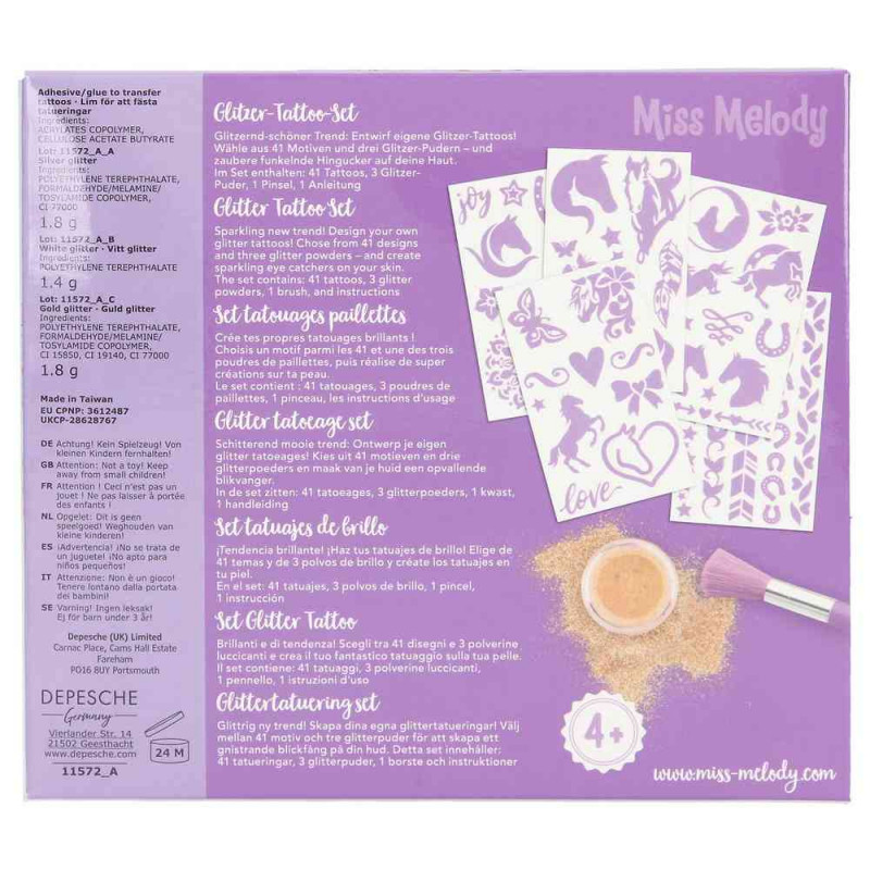 MISS MELODY GLITTER TATTO SET
