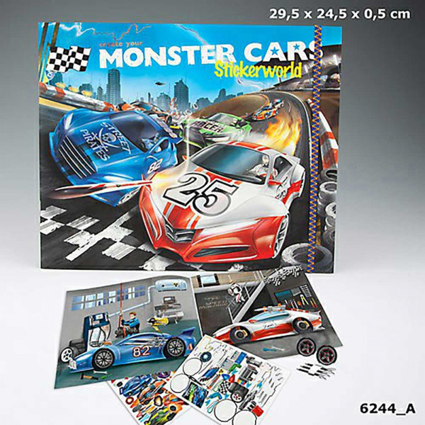 TOP MODEL MONSTER CAR KNJIGA STIKERA