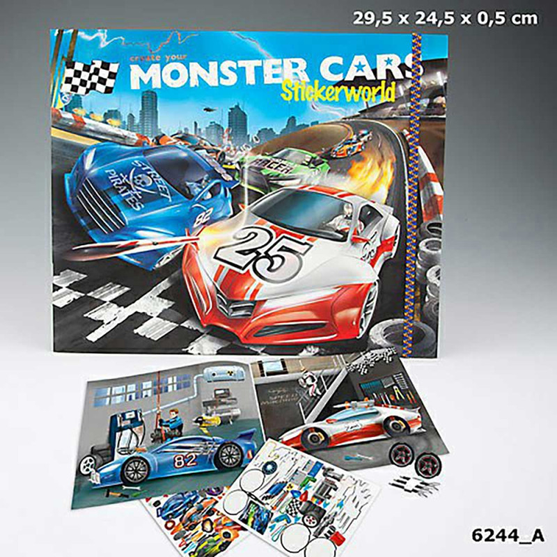 TOP MODEL MONSTER CAR KNJIGA STIKERA