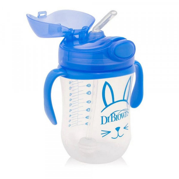 DR BROWNS TRENING CASA SA SLAMCICOM I RUCKAMA 270ML PLAVA