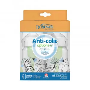 DR.BROWNS PLASTICNA OPTIONS+ BOCICA SA DIZAJNOM DZUNGLE 150ML- 2 U PAKOVANJU