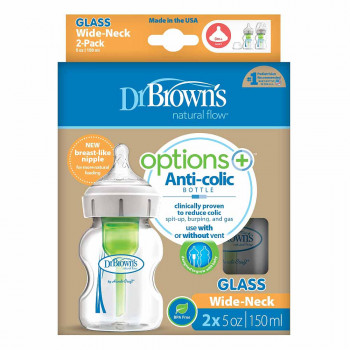 DR BROWNS STAKLENA OPTIONS WIDE NECK FLASICA 150ML-2 U PAKOVANJU 