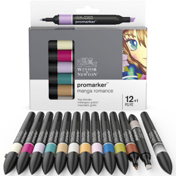 WINSOR AND NEWTON PROMARKER 12 SET  MANGA ROMANCE 