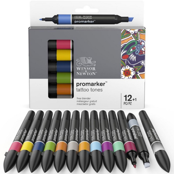 WINSOR AND NEWTON PROMARKER 12 TATTOO TONES 