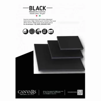 BLACK CANVARS 20X20CM 
