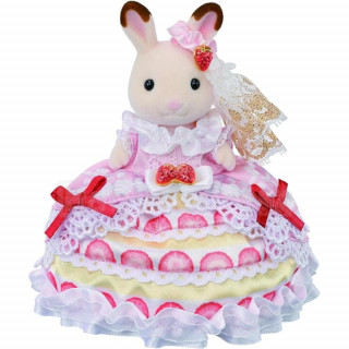 SYLVANIAN FAMILIES FREYAS BIRTHDAY CELEBRATION STRAWBERRY CAKE DRESS 