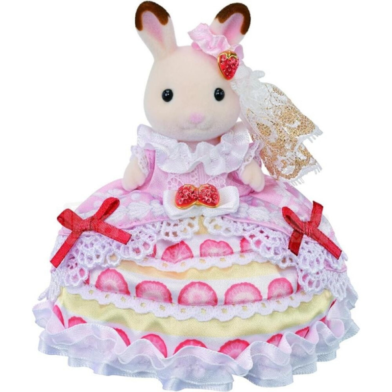 SYLVANIAN FAMILIES FREYAS BIRTHDAY CELEBRATION STRAWBERRY CAKE DRESS 