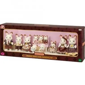 SYLVANIAN FAMILIES CHOCOLATE RABBIT FAMILY ANNIVERSARY SET