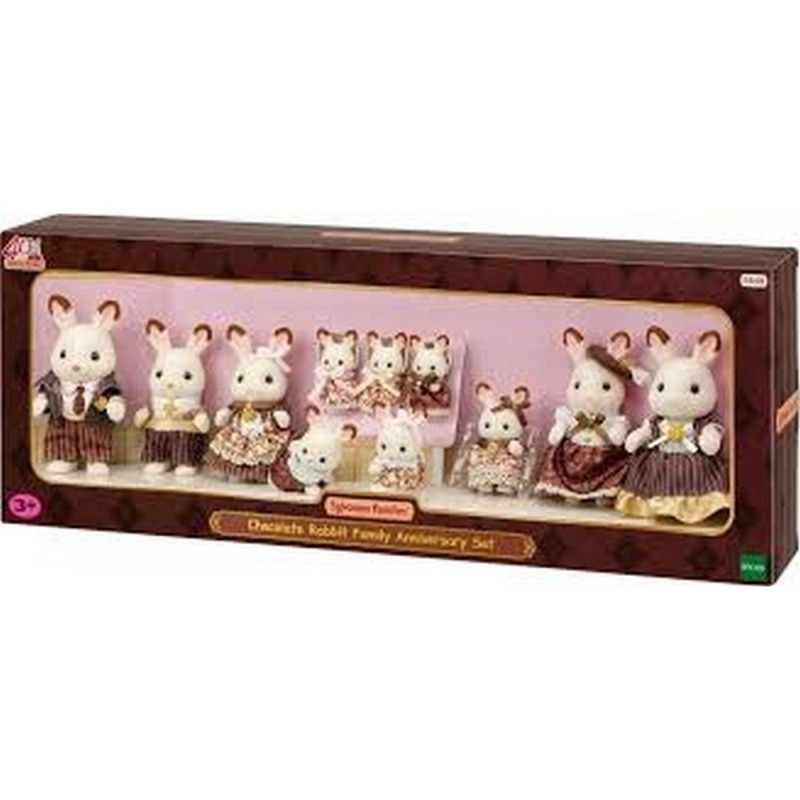SYLVANIAN FAMILIES CHOCOLATE RABBIT FAMILY ANNIVERSARY SET 
