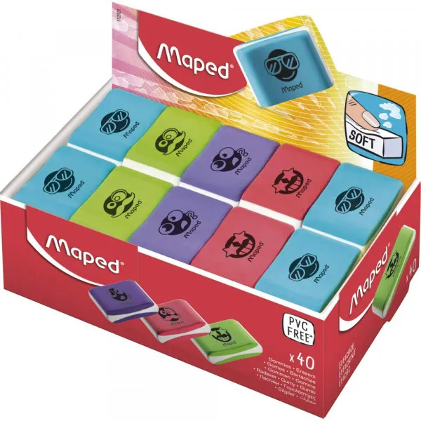 MAPED GUMICA SMILEY SOFT KOLOR 1/40 