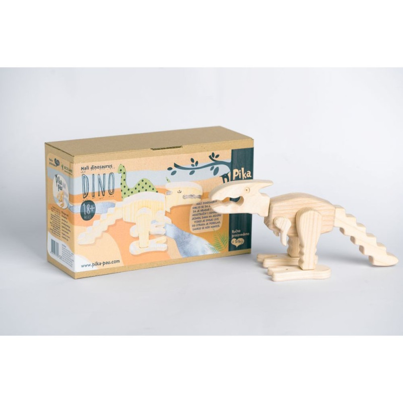 PIKA PAU DRVENI MALI DINOSAURUS 
