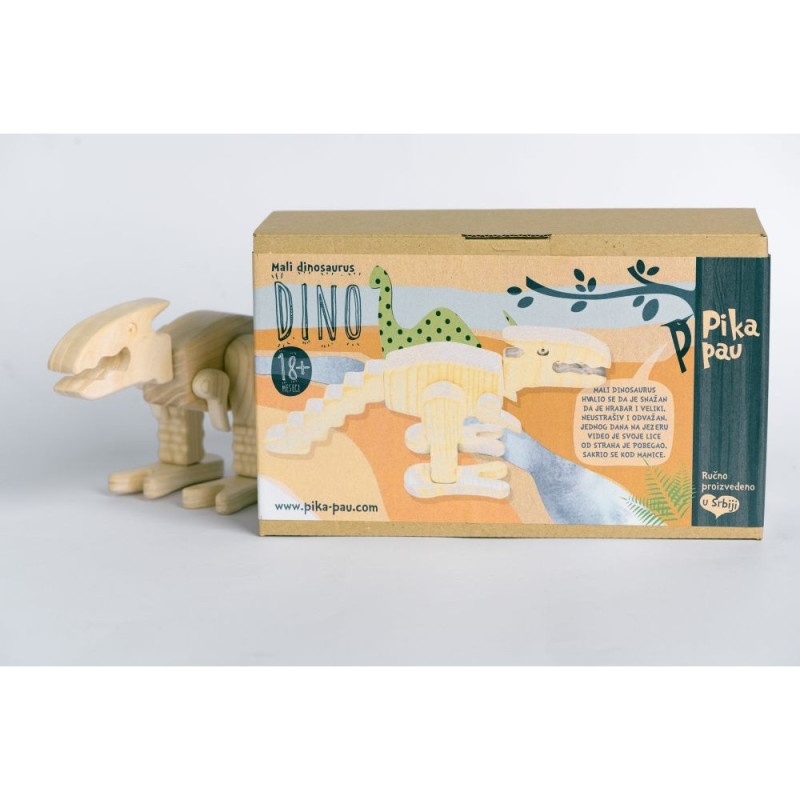 PIKA PAU DRVENI MALI DINOSAURUS 