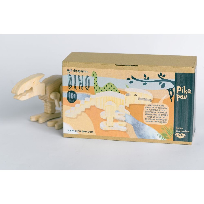 PIKA PAU DRVENI MALI DINOSAURUS 