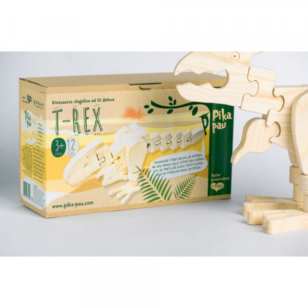 PIKA-PAU DRVENI VELIKI DINOSAURUS - T-REX 