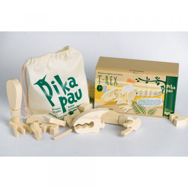 PIKA-PAU DRVENI VELIKI DINOSAURUS - T-REX 