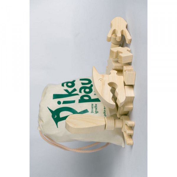 PIKA-PAU DRVENI VELIKI DINOSAURUS - T-REX 