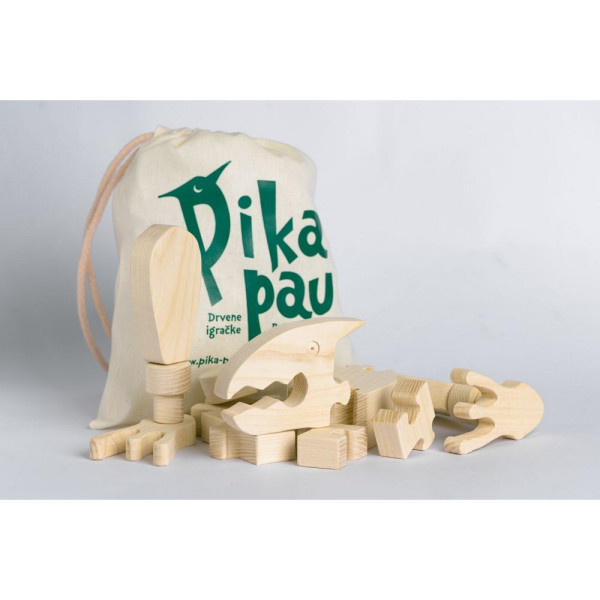 PIKA-PAU DRVENI VELIKI DINOSAURUS - T-REX 